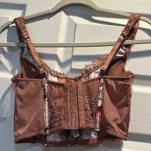 Victoria’s Secret Dream Angels Floral Satin and Lace Cropped Corset Bra Top S-DD - Picture 6 of 7